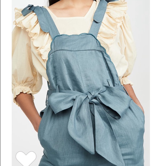 Innika Choo Gray Fava Rutfrend Linen Overalls Sz. 3 (Us-L) Nwt — image 6 of 8